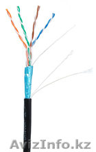 Кабель NETLAN FTP 4 пары, Кат.5е, внешний, PE -40C, одножильный, 100МГц, черный, - Изображение #1, Объявление #1016096