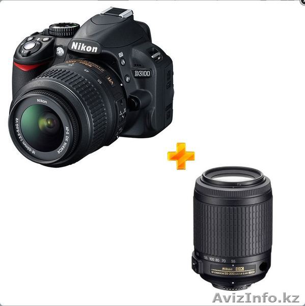 NIKON D3100+2 объектива (18-55,55-200) kit идеальный вариант - Изображение #1, Объявление #1285125