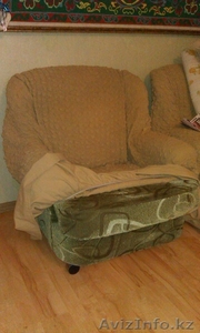 Диван(раскладушка)+ 2 кресла(перетянутые)Беларуссия.Продаю с чехлами!! - Изображение #2, Объявление #1021810