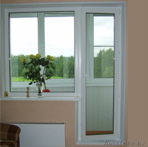 Пластиковые окна. Балконный блок с глухим окном. (панельный дом) - Изображение #1, Объявление #1636187
