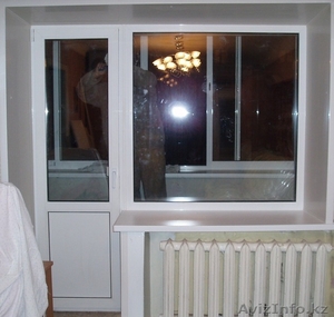 Пластиковые окна.Балконный блок с глухим окном. (кирпичный дом) - Изображение #6, Объявление #1636189