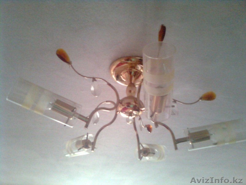 люстра золотистая 5 рожковое - Изображение #1, Объявление #608311