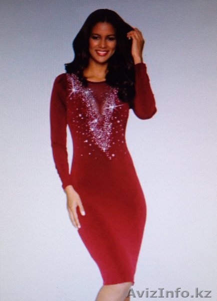 Платье новое, бордовое, облегающее,46р,укр. стразами, 8000тн, - Изображение #3, Объявление #1605105
