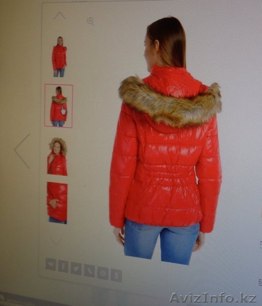 куртка с капюшоном, мех отстегивается,зима/демисезон,красная, р48, новая.8000тн - Изображение #3, Объявление #1605414